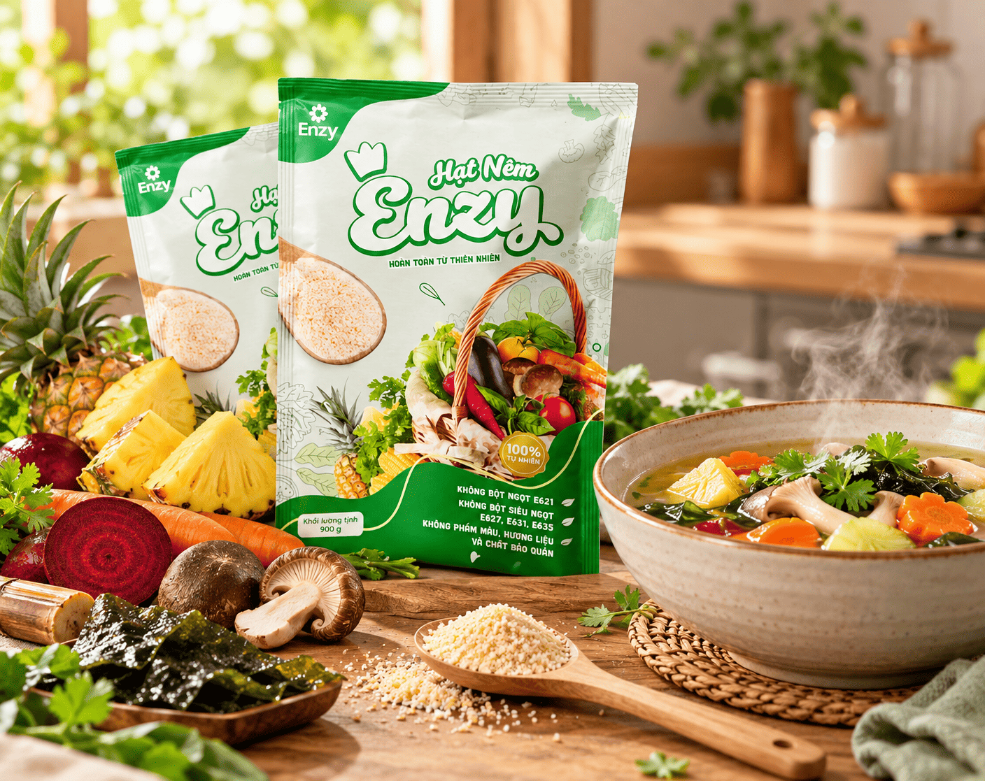 Hạt nêm chay Enzy 