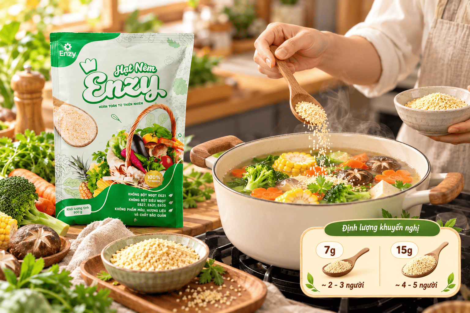 hạt nêm rau củ Enzy