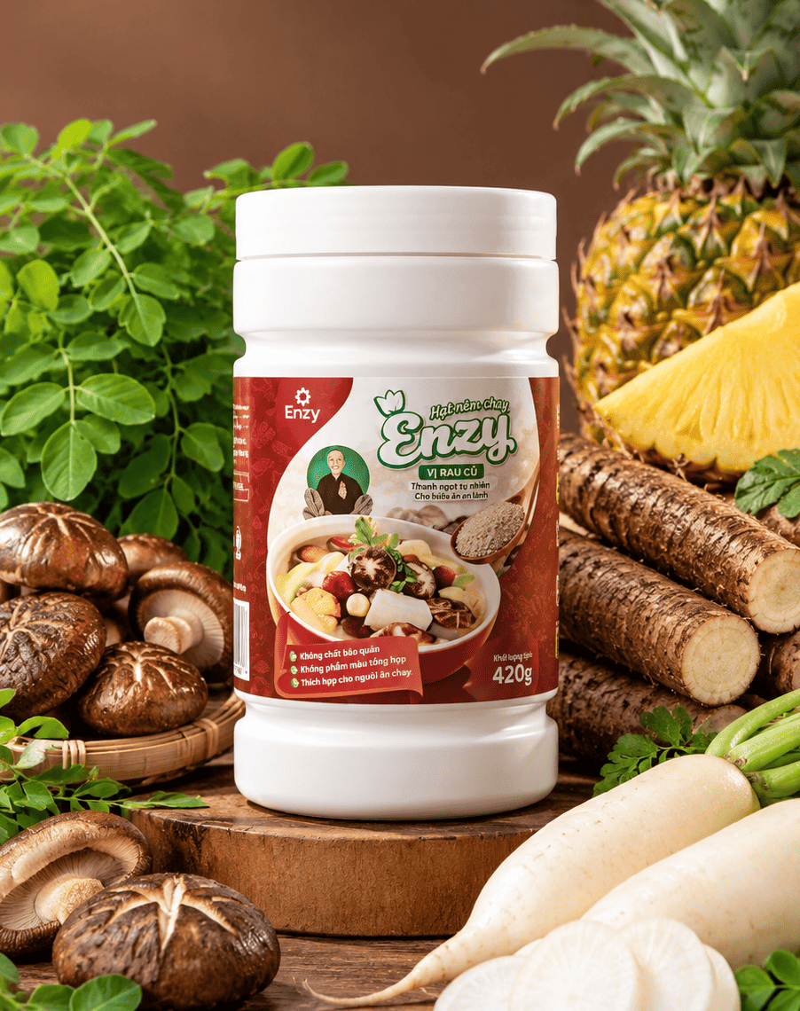 Hạt nêm chay Enzy chiết xuất 100% từ rau củ tự nhiên