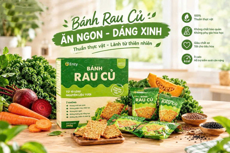 Bánh rau củ Enzy Food
