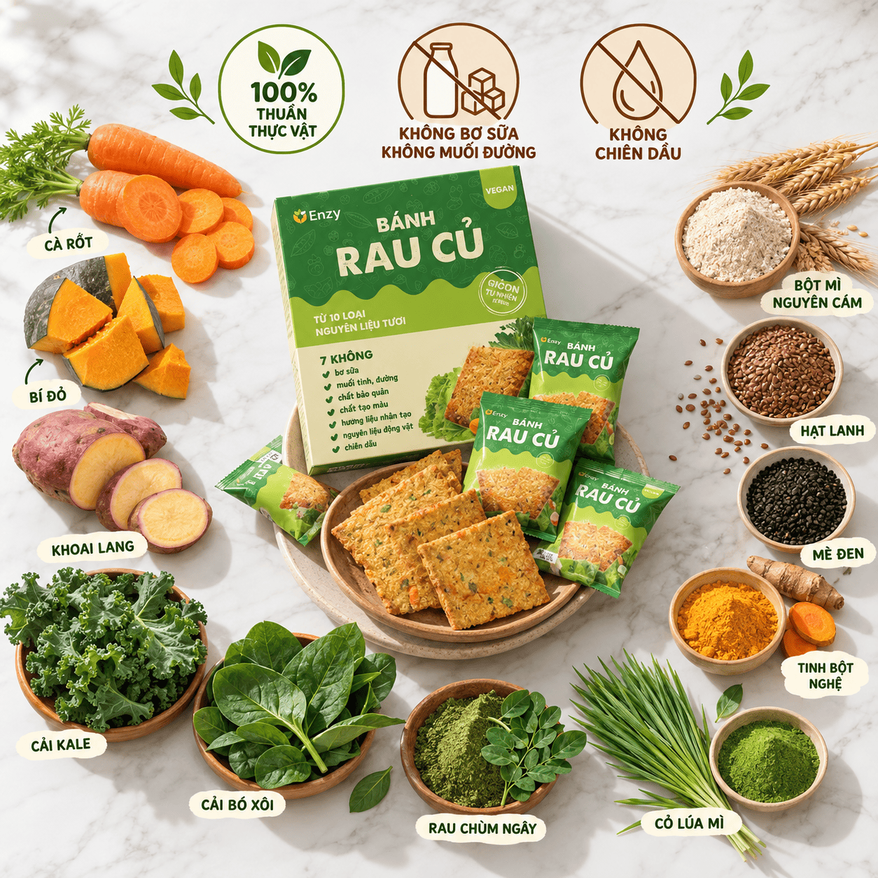 Bánh rau củ Enzy
