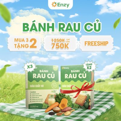 giá bánh rau củ enzy, bánh rau củ không bơ sữa