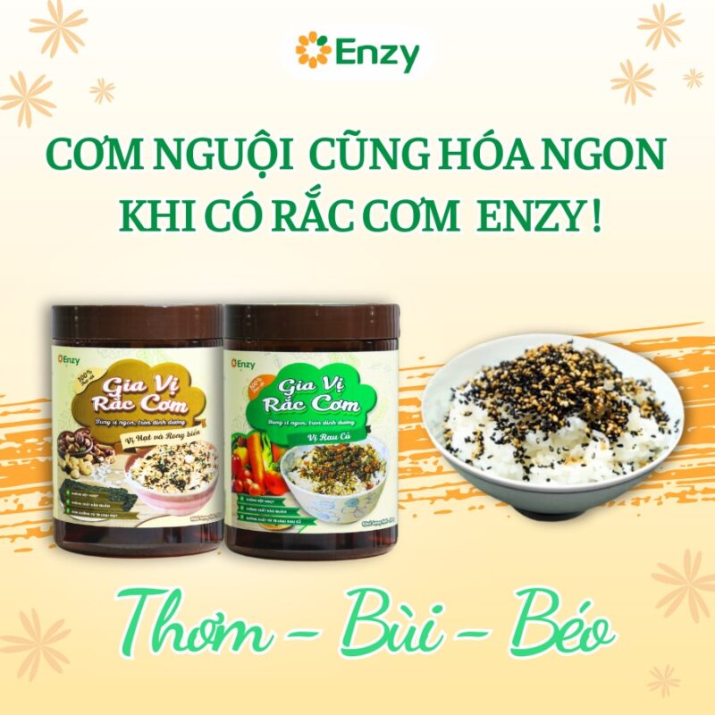 rắc cơm thuần chay enzy dùng như thế nào