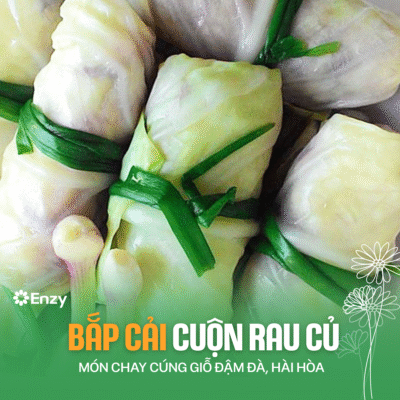 Các món chay cúng giỗ -  Bắp cải cuộn chay