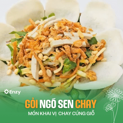 Các món chay cúng giỗ -  gỏi ngó sen chay