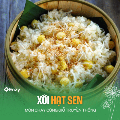 Các món chay cúng giỗ -  Xôi hạt sen