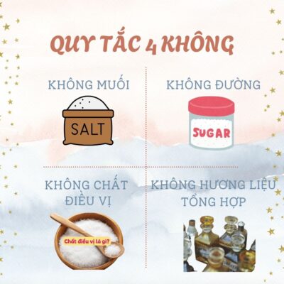 Hạt nêm nào tốt cho bé phải tuân thủ quy tắc 4 Không