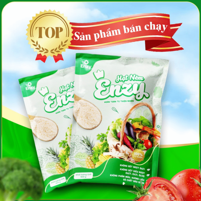Hạt nêm rau củ Enzy tại Đà Nẵng - không mì chính - thơm ngon
