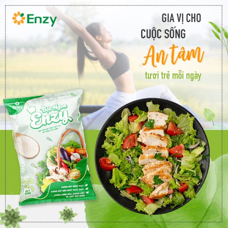 Hạt nêm rau củ Enzy hoàn toàn từ thiên nhiên