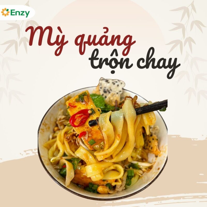 Mì quảng trộn chay