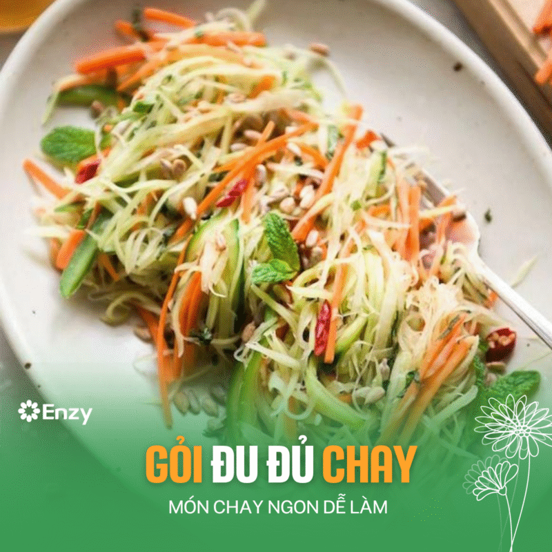 Các món chay ngon dễ nấu - gỏi đu đủ chay