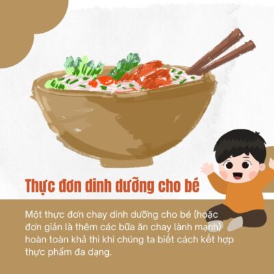 Thực đơn chay dinh dưỡng cho bé