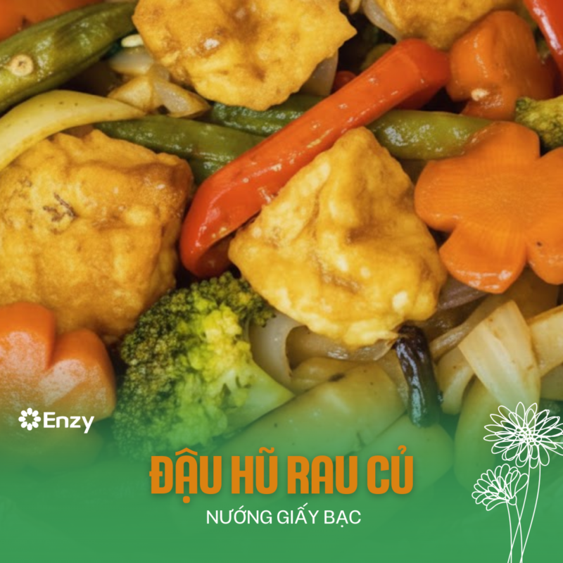 Đậu hũ rau củ gói giấy bạc