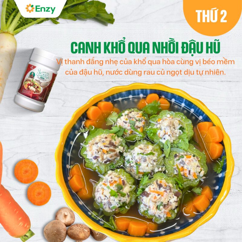 canh khổ qua nhồi đậu hũ