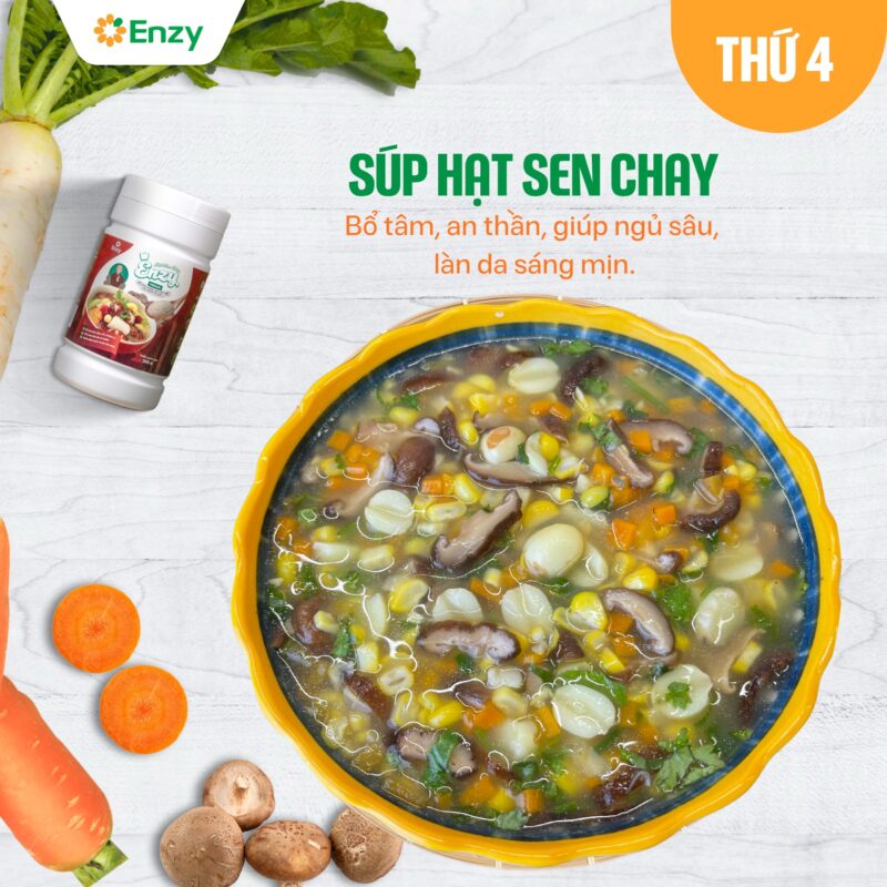 súp hạt sen chay