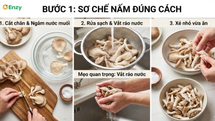nấm bào ngư xào sả ớt