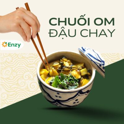 chuối om đậu chay