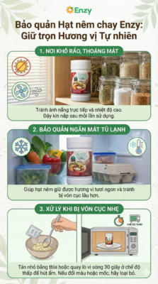 Hạt nêm chay Enzy bảo quản như thế nào