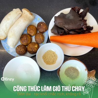 Nguyên liệu làm giò thủ chay chấm muối tiêu chanh