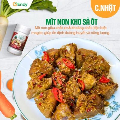 Mít non kho sả ớt