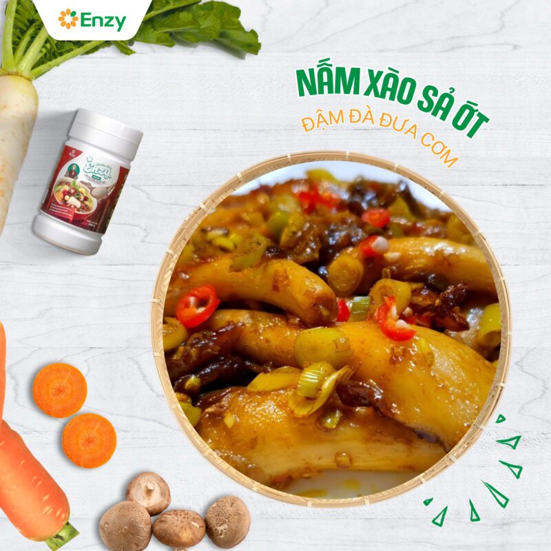 nấm bào ngư xào sả ớt