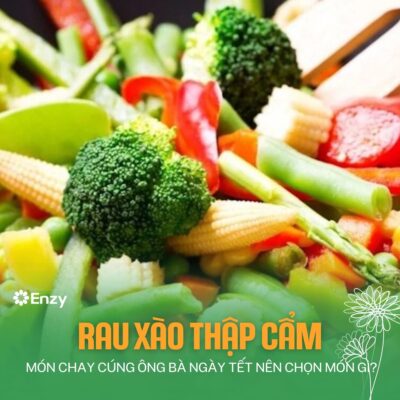 cùng enzy nấu món chay cúng ông bà