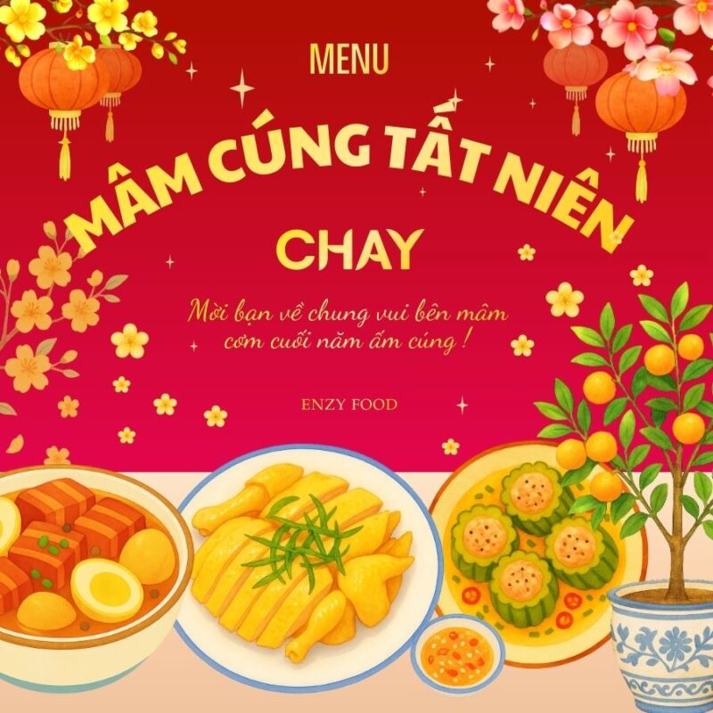 mâm cúng tất niên chay