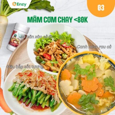 mâm cơm chay dân dã