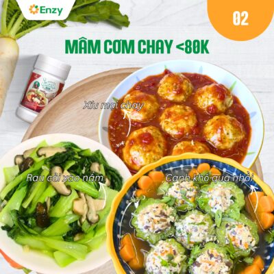 mâm cơm chay hấp dẫn