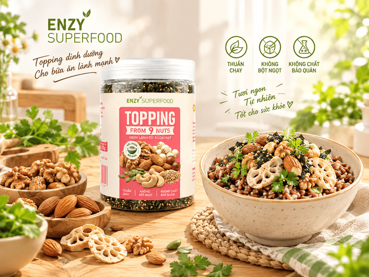 Topping Enzy SuperFood thuần chay
